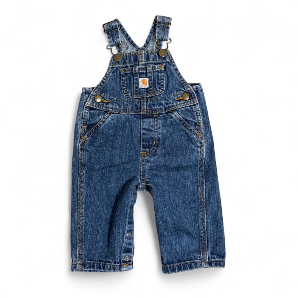 Carhartt Denim Overalls Y2K Unisex Sz 6m Sanforized Master Cloth Outdoors Casual
